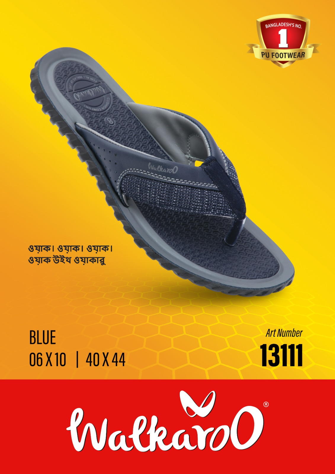 WALKAROO Blue Sandal For Gents
