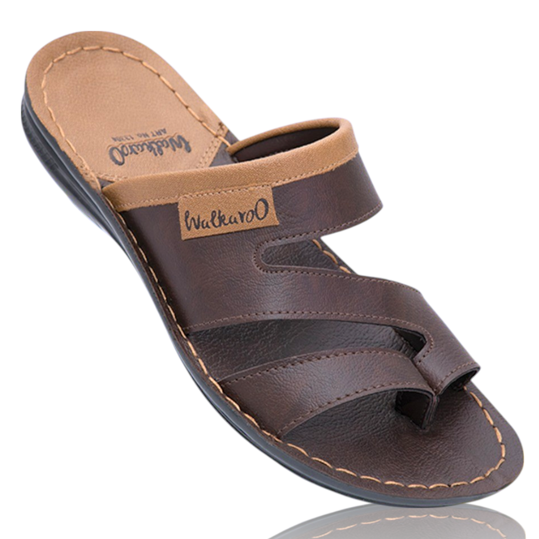 Walkaroo Men's Casual Copper Brown outdoor sandal